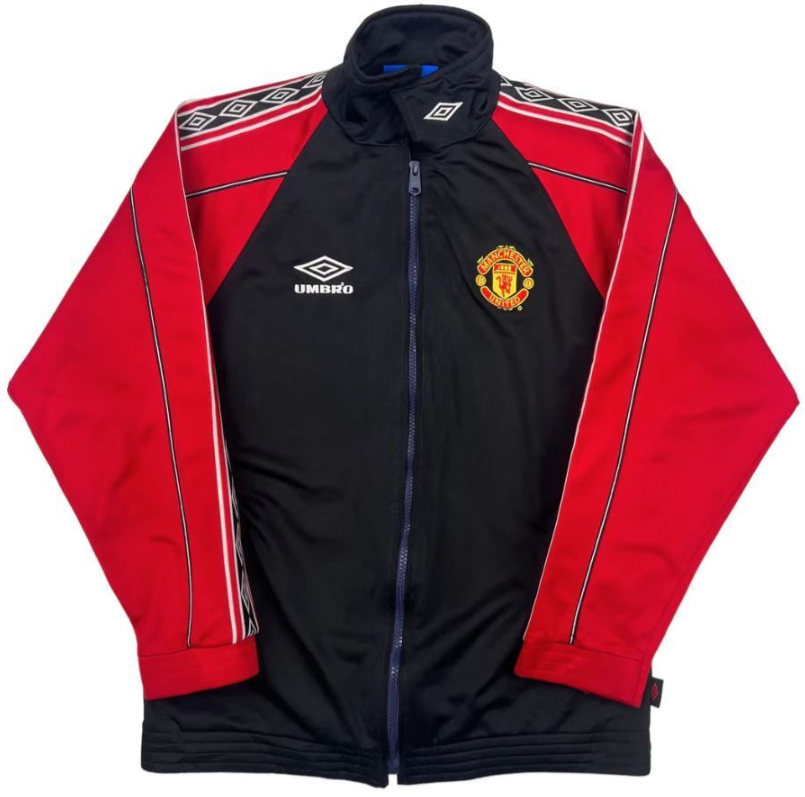 retro Manchester United M-U red-black Silicone waterproof thickened windbreak S-XXL