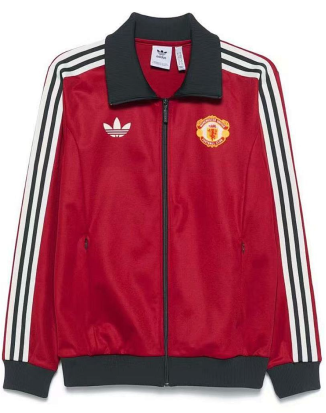 retro Manchester United M-U red Silicone waterproof thickened windbreak S-XXL