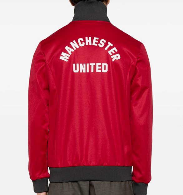 retro Manchester United M-U red Silicone waterproof thickened windbreak S-XXL