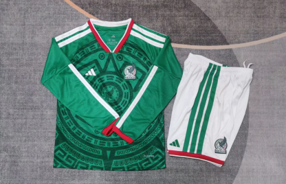 2026 Mexico home kids long sleeve version Size 16-28