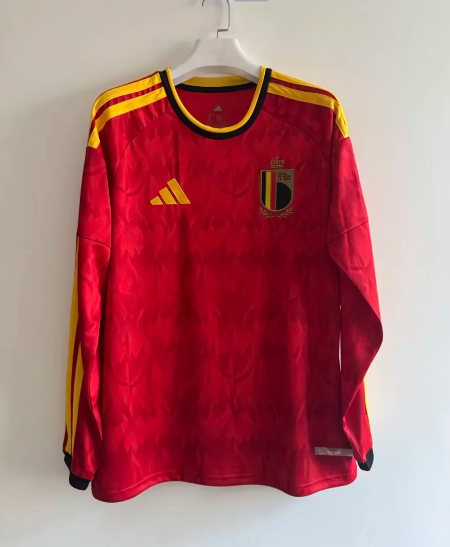 2026 Belgium home long sleeve Fan version size S-4XL
