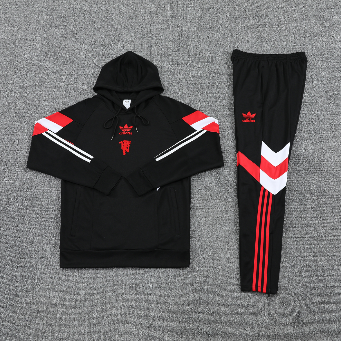 25/26 Manchester United black hooded Jacket Suit 