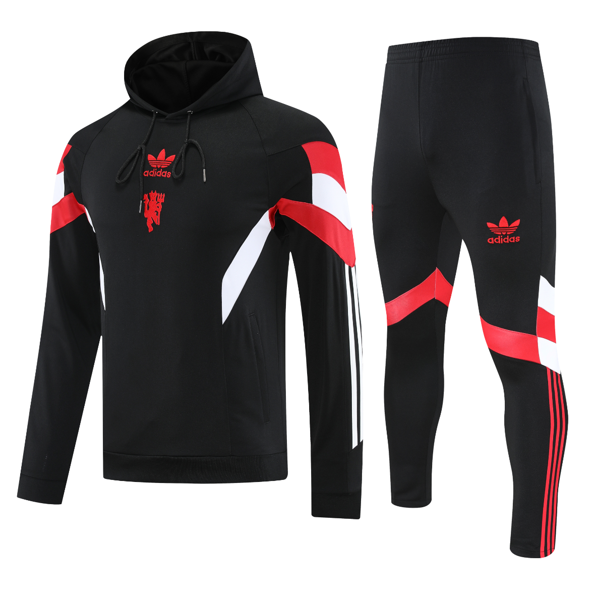 25/26 Manchester United black hooded Jacket Suit 