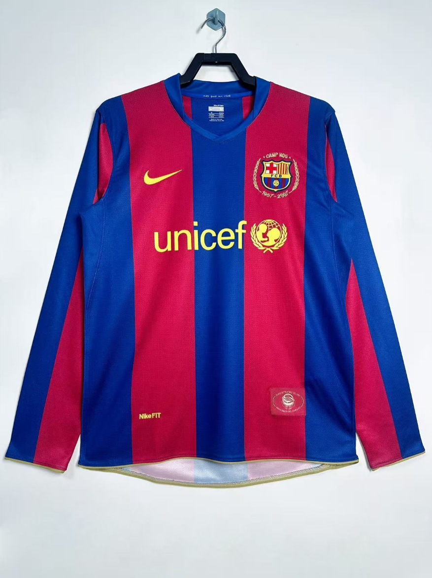 Retro 07/08 Barcelona long sleeve Home Size S-XXL