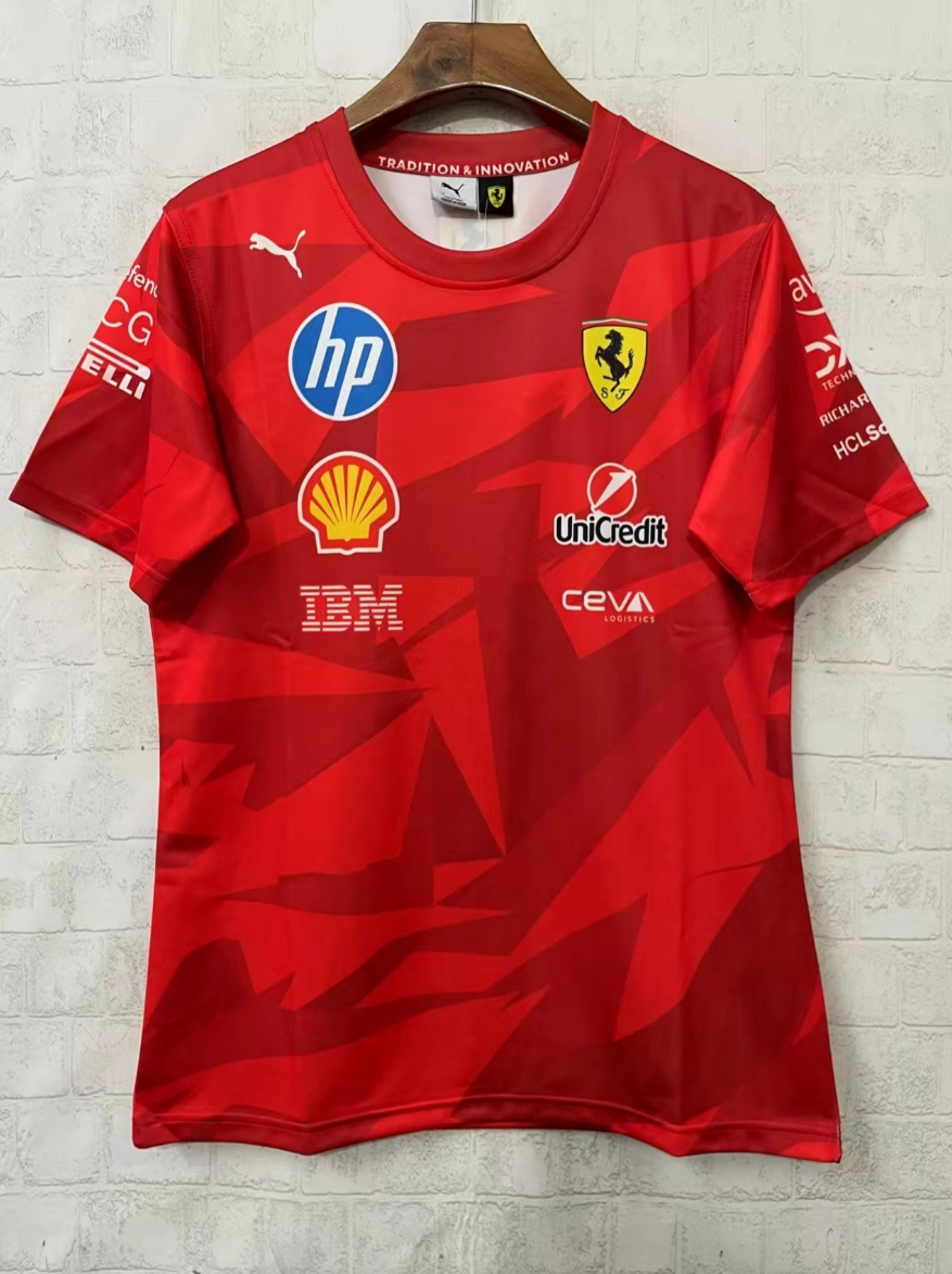 2025 Ferrari F1 round neck jersey