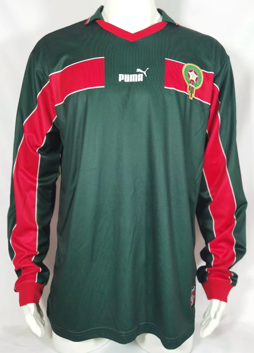 1998 Morocco home long sleeve retro version S-XXL