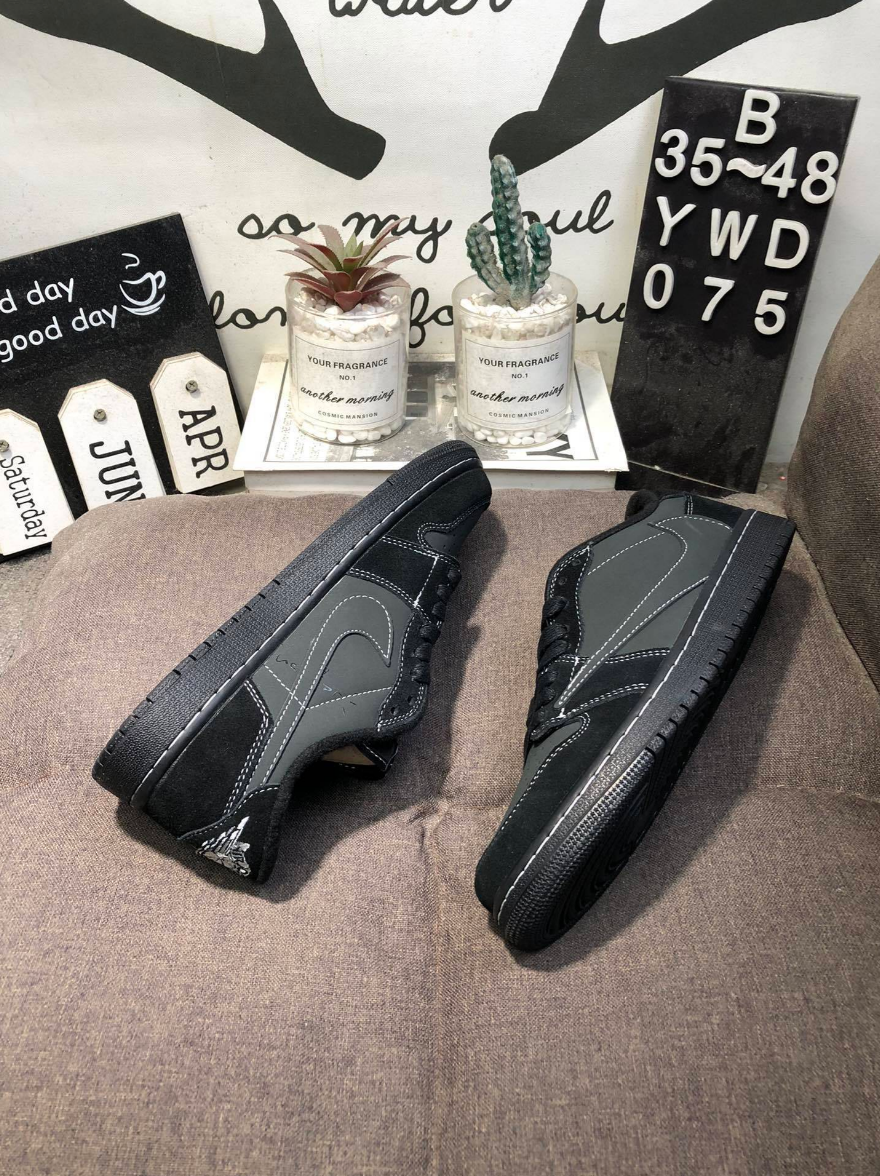 Nike Air Jordan 1 Low AJ1 black shoes size 39-45