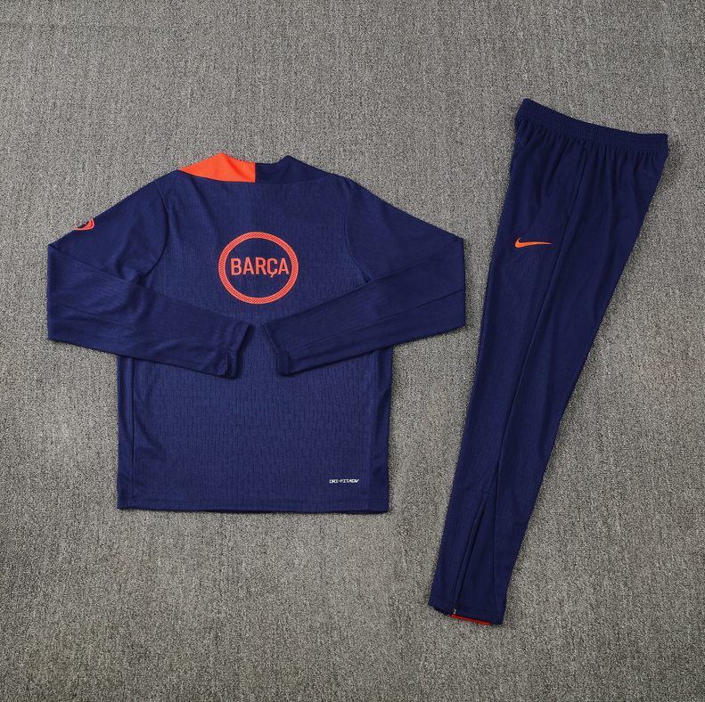 25/26 Barcelona royal blue Half-Zip Jacket Suit