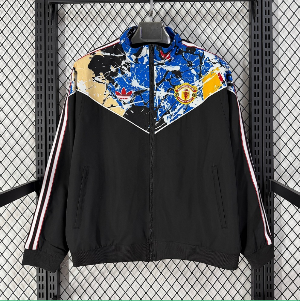 25/26 Manchester United M-U Stone Rose version waterproof thickened windbreak S-XXL