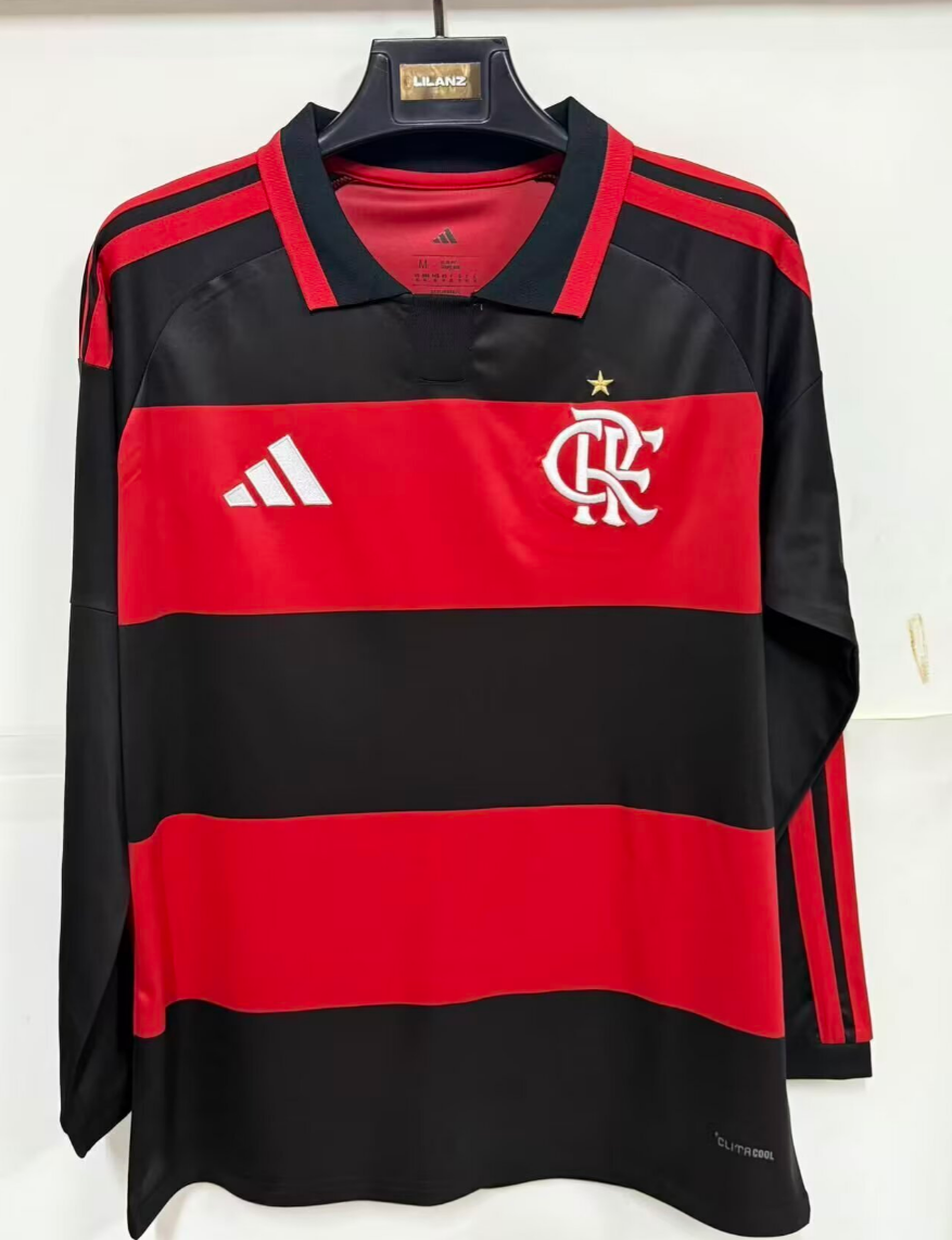 26/27 Flamengo home long sleeve fan version size S-4XL