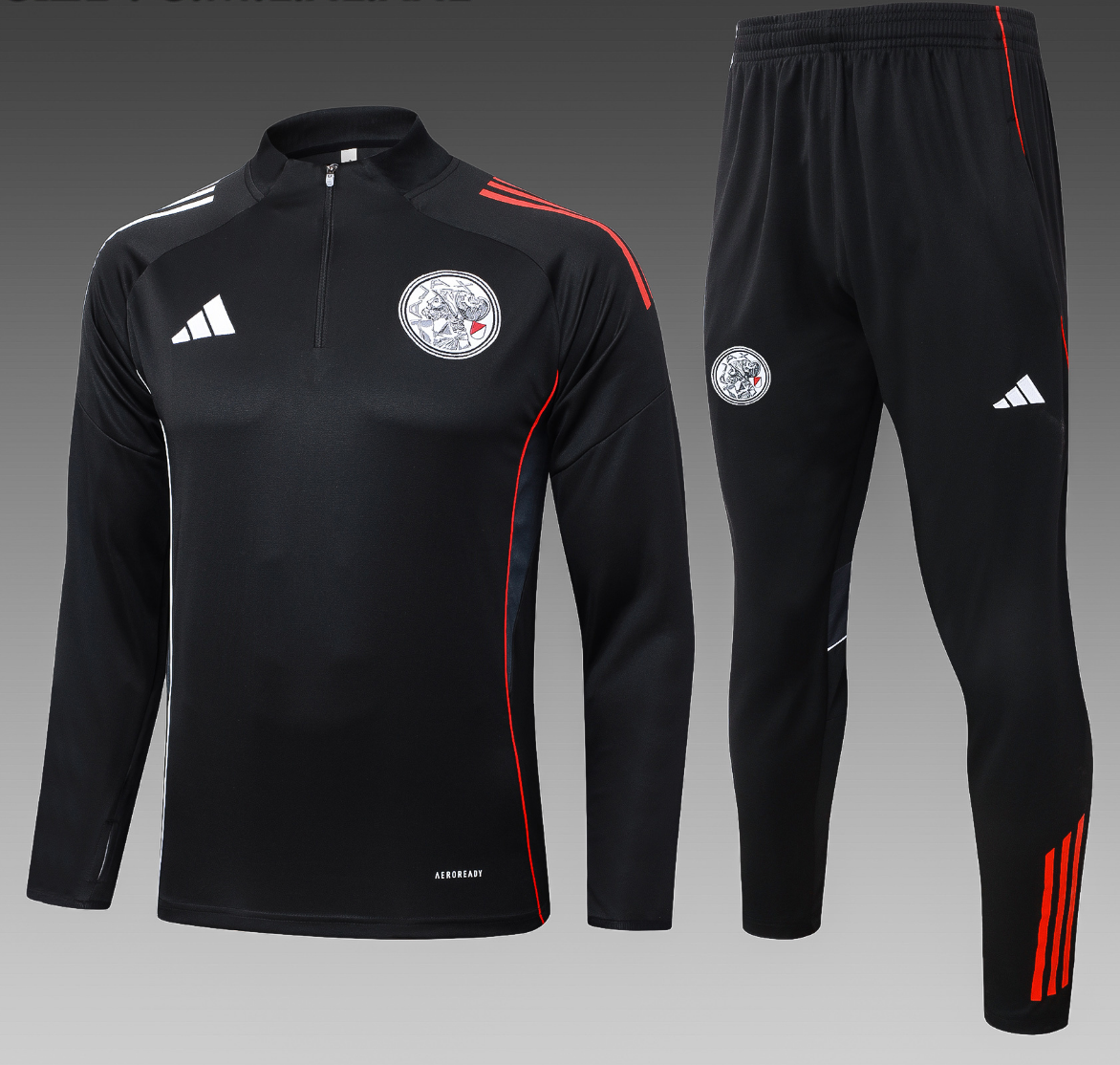 25/26 JAJX Black Half-Zip Jacket Suit