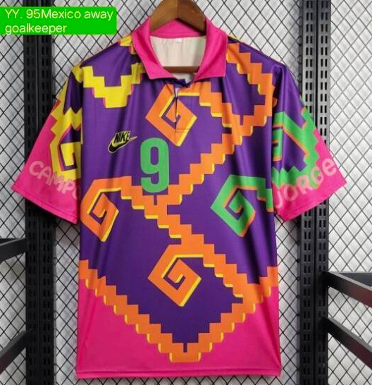 1998 Mexico goalkeeper NO.9 CAMPOS purple retro version S-XXL