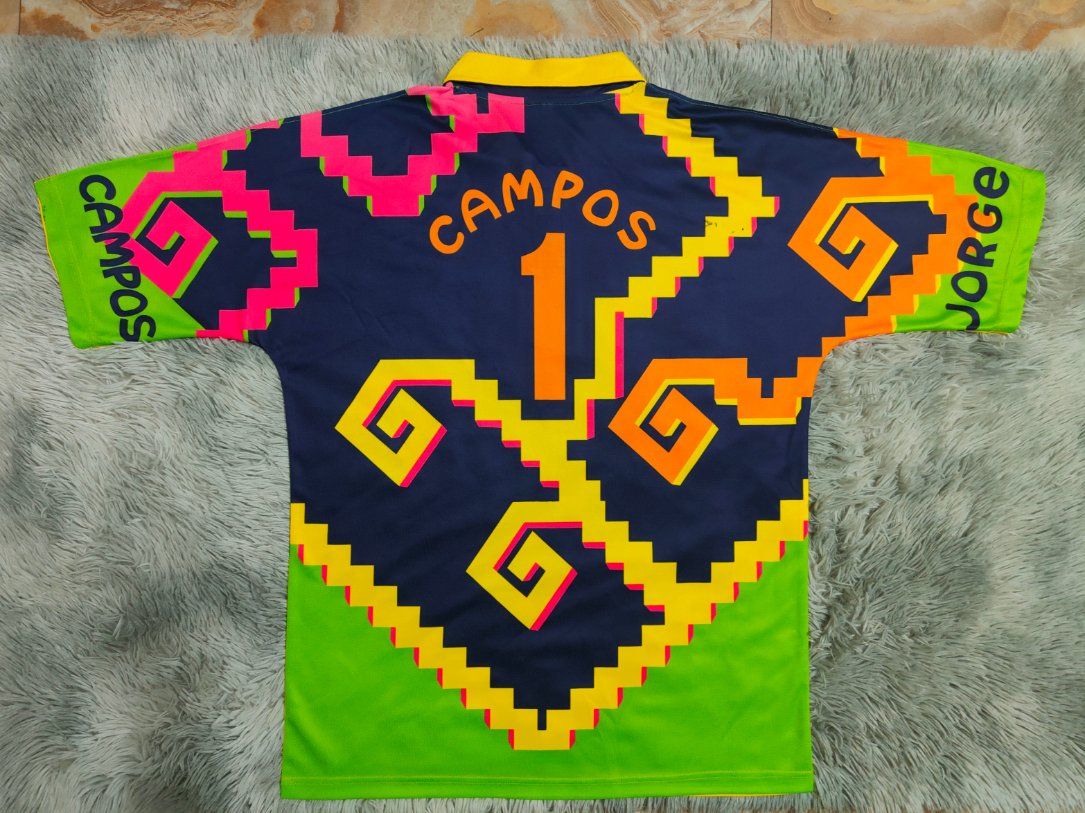 1998 Mexico goalkeeper NO.1 CAMPOS green retro version S-XXL