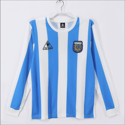 1986  Argentina home long sleeve  Retro version S-XXL