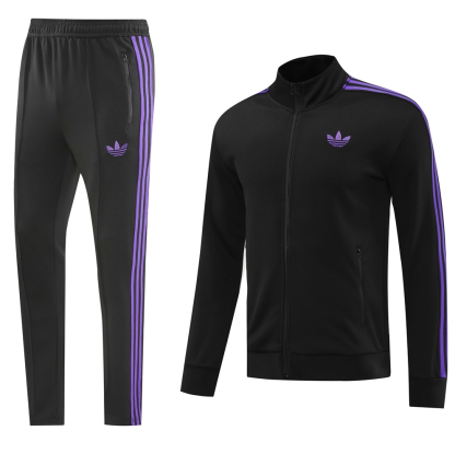 25/26 Adidas black full-zip A version Jacket Suit 