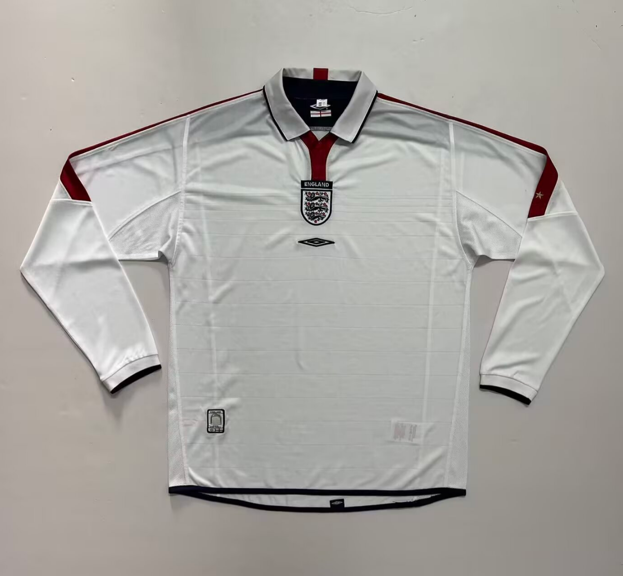 2004 England home long sleeve retro version S-XXL