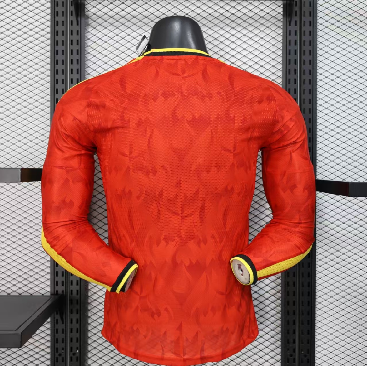 2026 Belgium home long sleeve player version size S-3XL