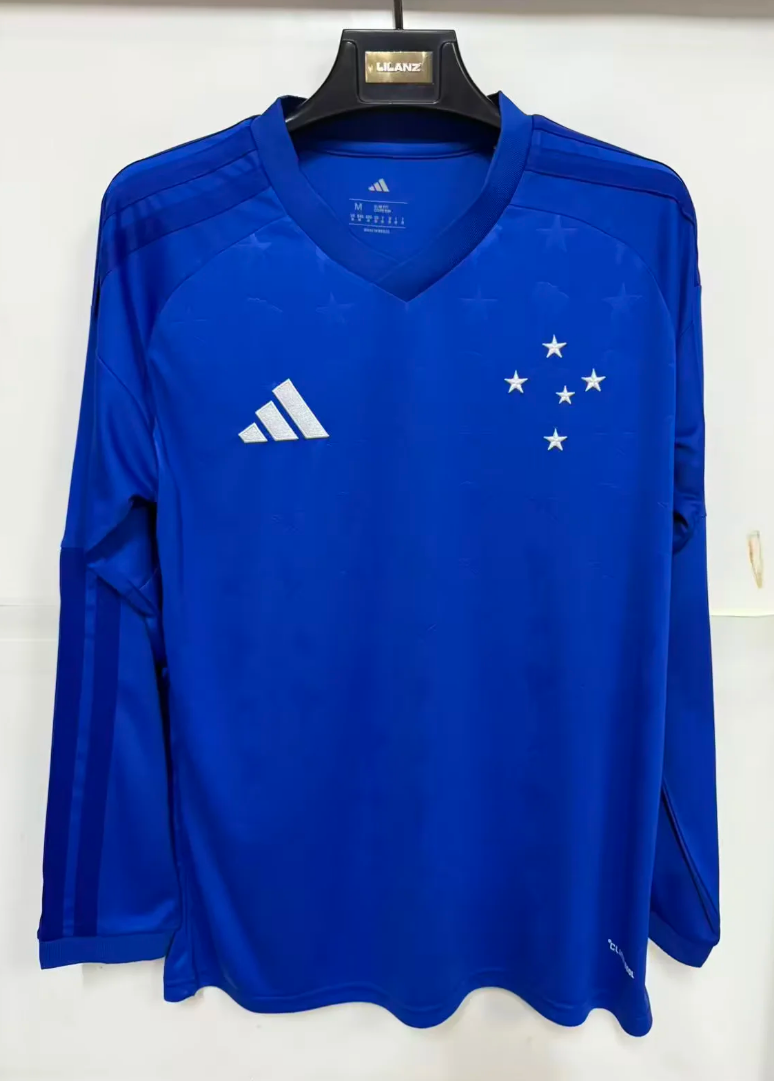 26/27 Cruzeiro home long sleeve fan version Jersey S-4XL