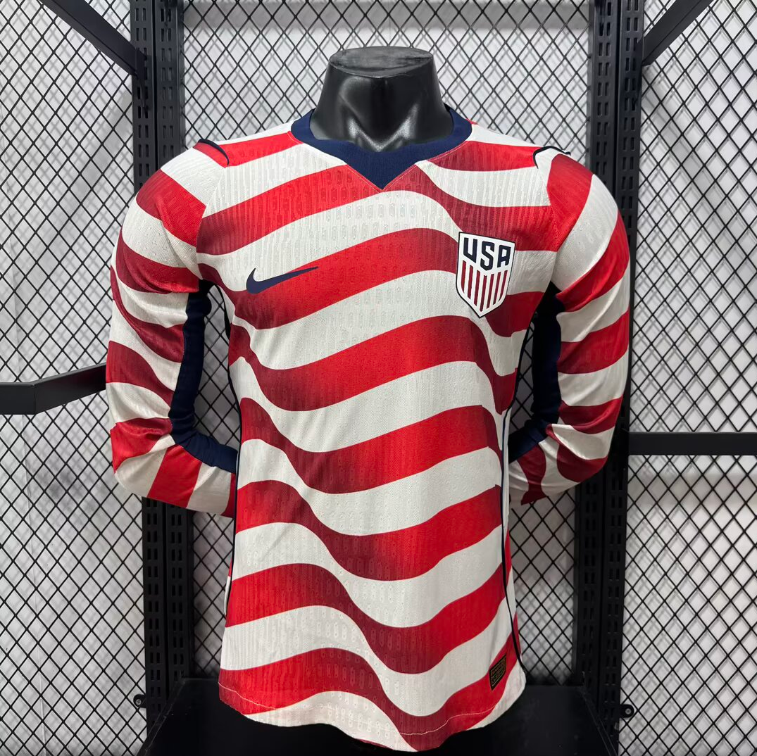 2026 USA home long sleeve player version S-XXL