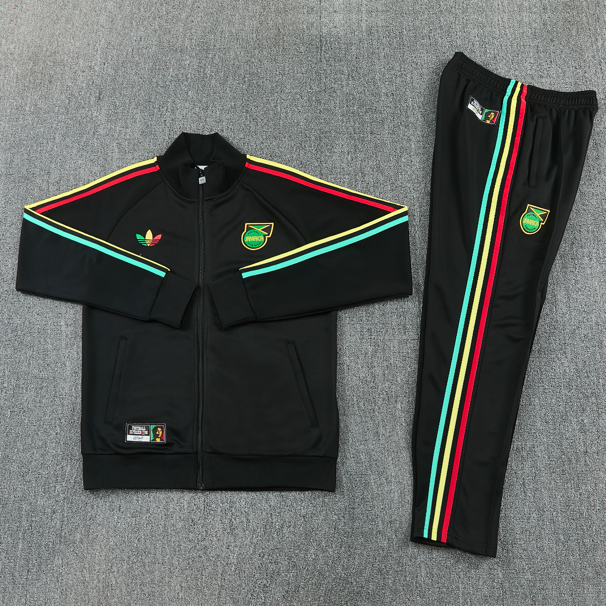 2026 Jamaica black Full-zipper jacket suit S～XXL