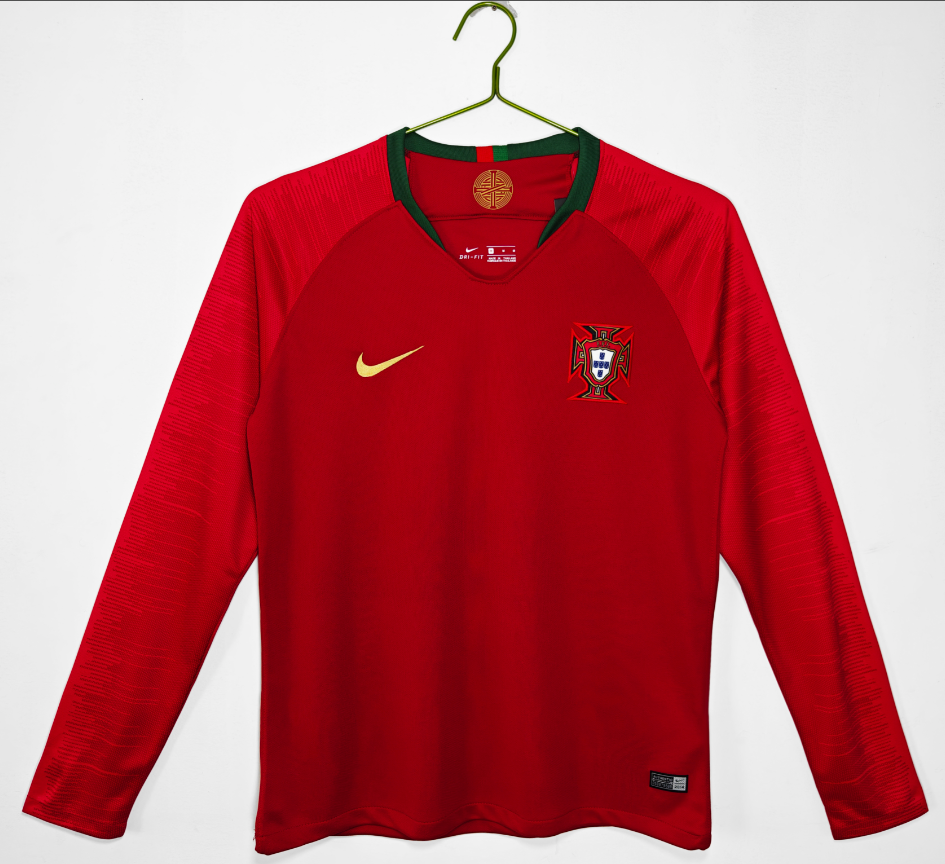 2018 Portugal home Long sleeve retro version S-XXL