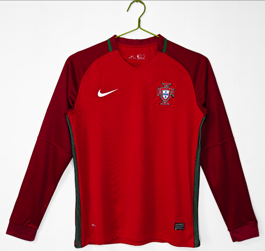 2016 Portugal home Long sleeve retro version S-XXL