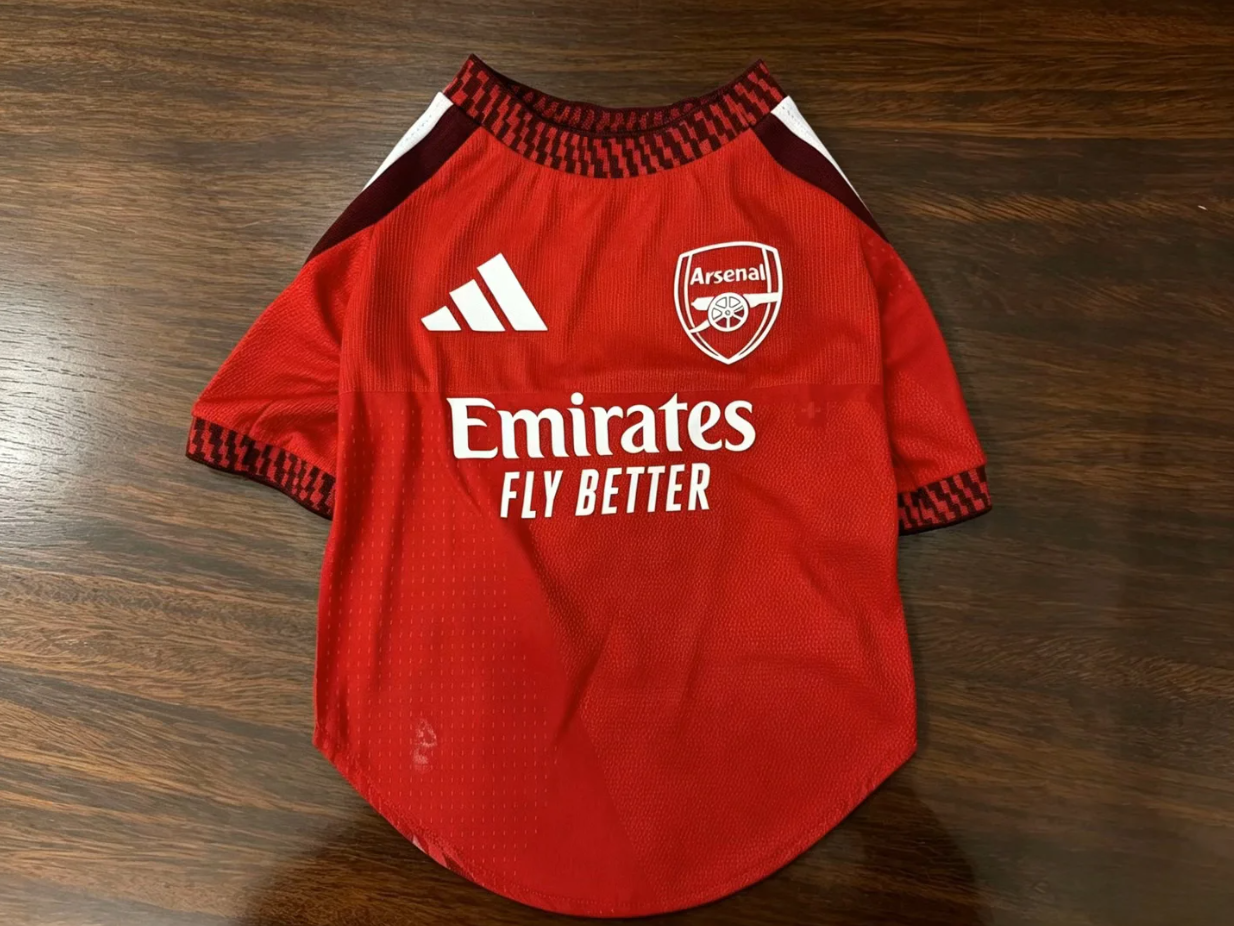 2026 Arsenal home pet dog player version S-XXL