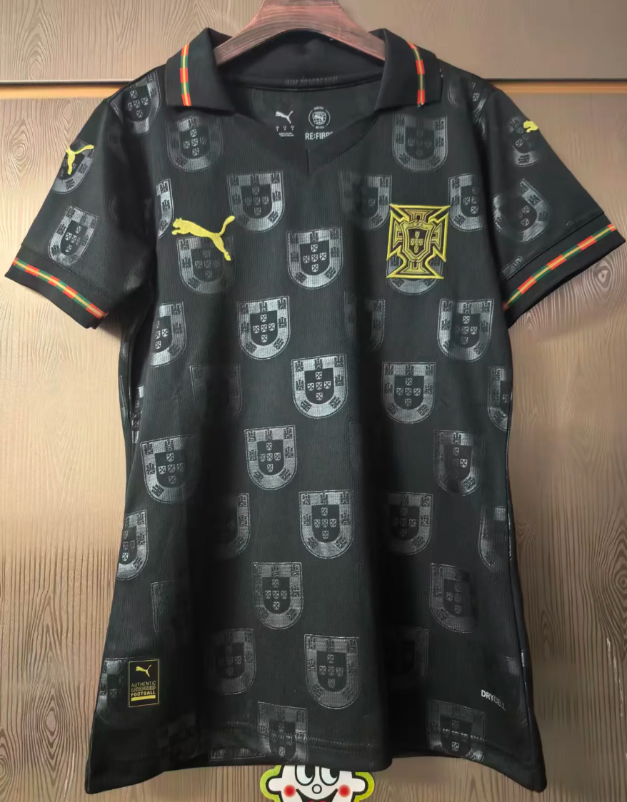 2026 Portug@l PT black female fan version S-XXL