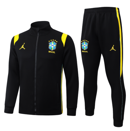2026 Brazil black Full-Zip Jacket Suit