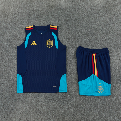 2026 Spain royal blue vest training suit S-XXL