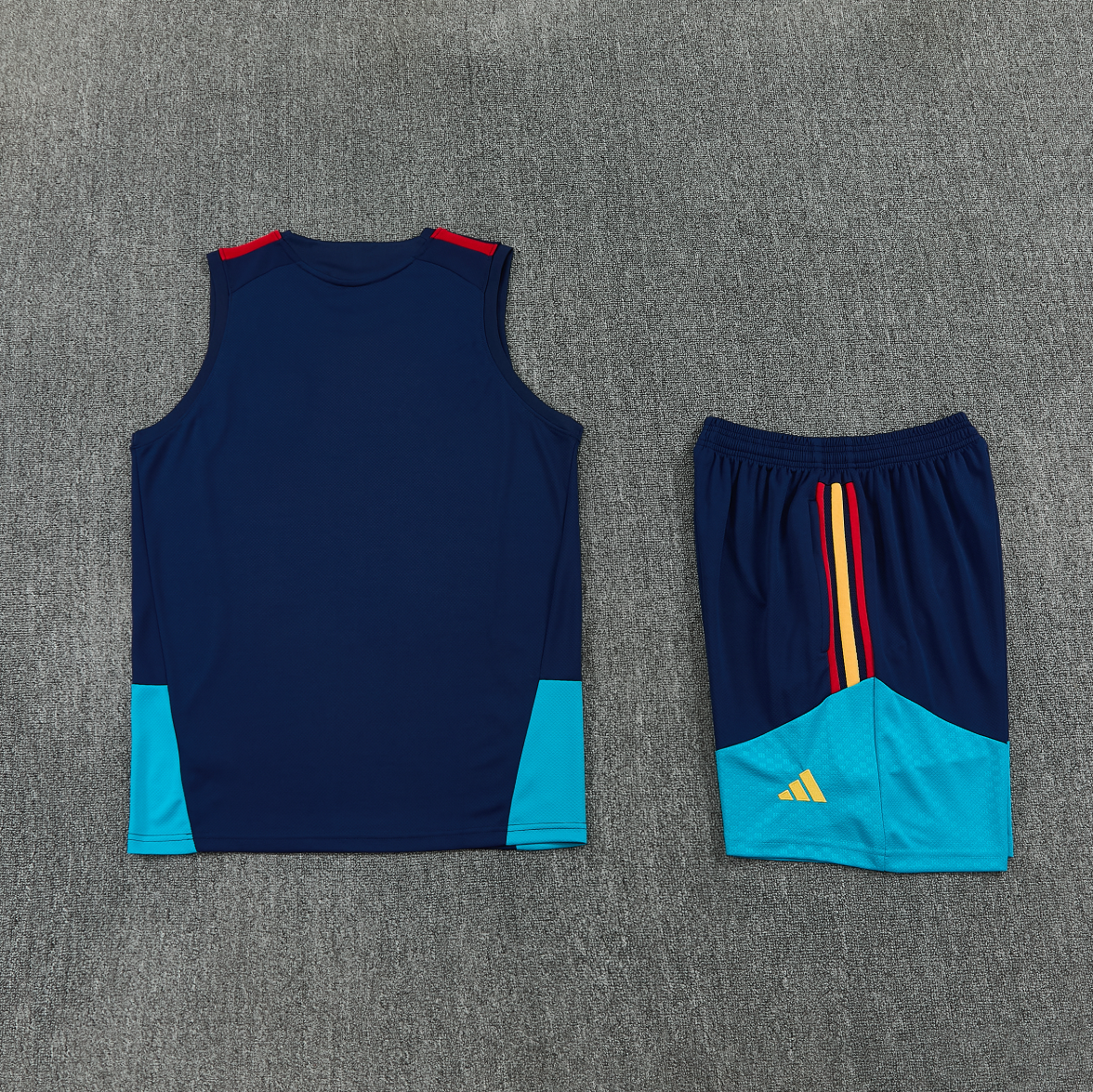 2026 Spain royal blue vest training suit S-XXL