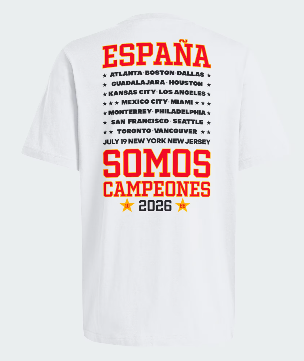 2026 Spain Somos Campeones shirt white S-XXL