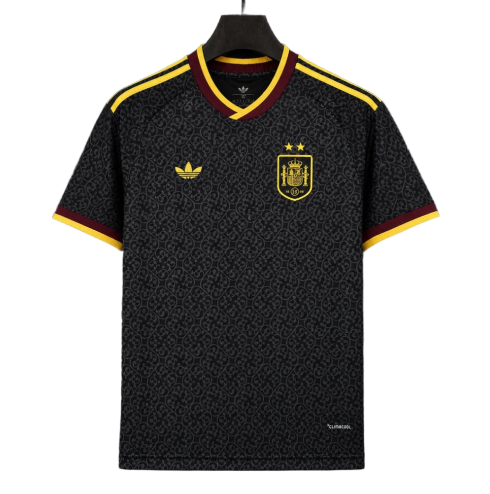 2026 Spain black two star fan version S-4XL