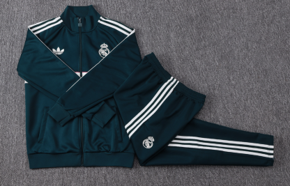 26/27 re@l Medrid Dark green with white edges Full-Zip Jacket Suit