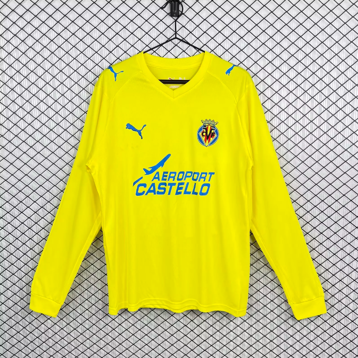 08/09 Villarreal home long sleeve retro version S-XXL
