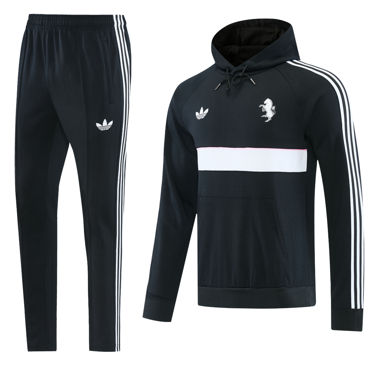 26/27 Juventus black Hoodie Jacket +Pants