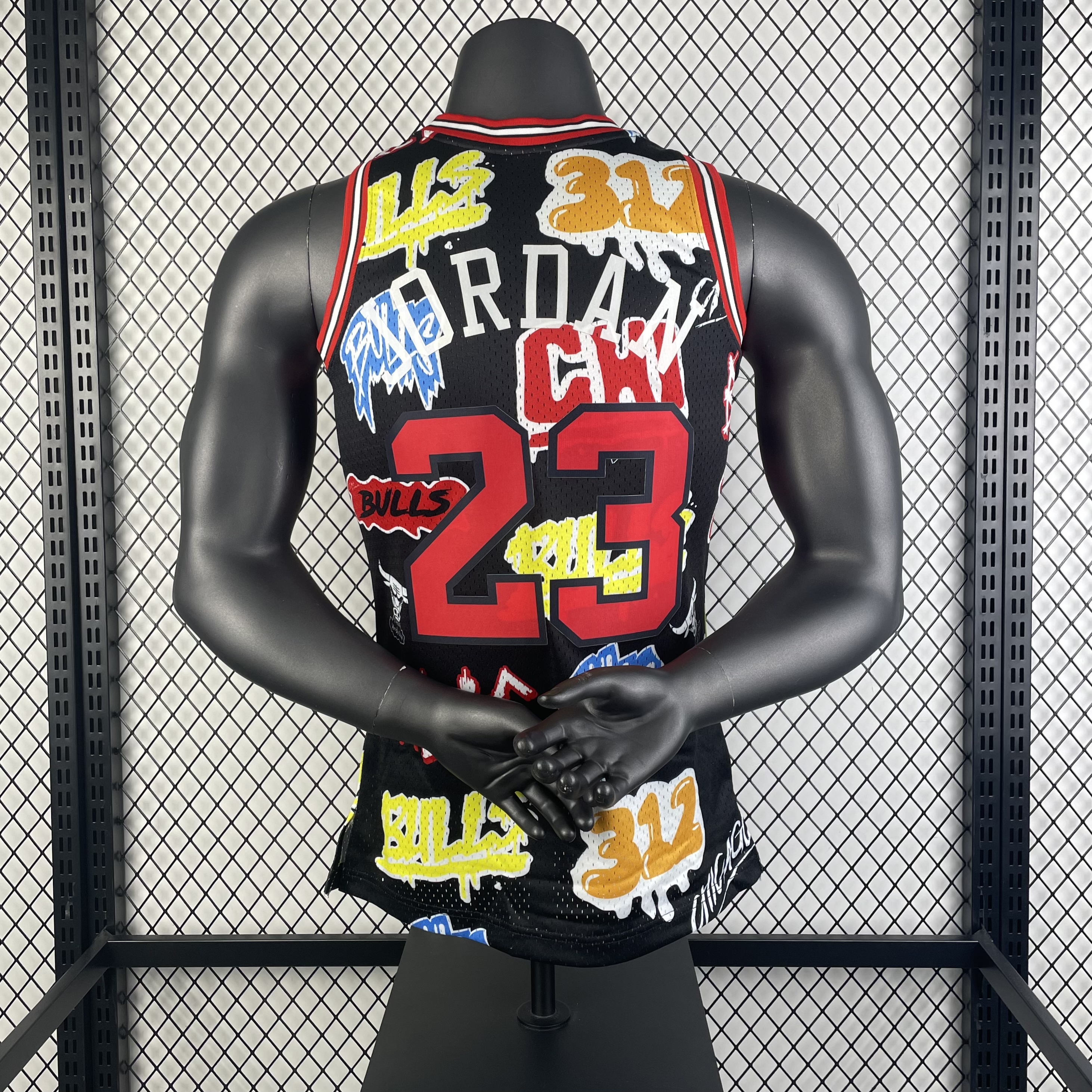 MN Heat Pressed Vintage Jersey: SW Bulls 97/98 Graffiti No.23 Jordan