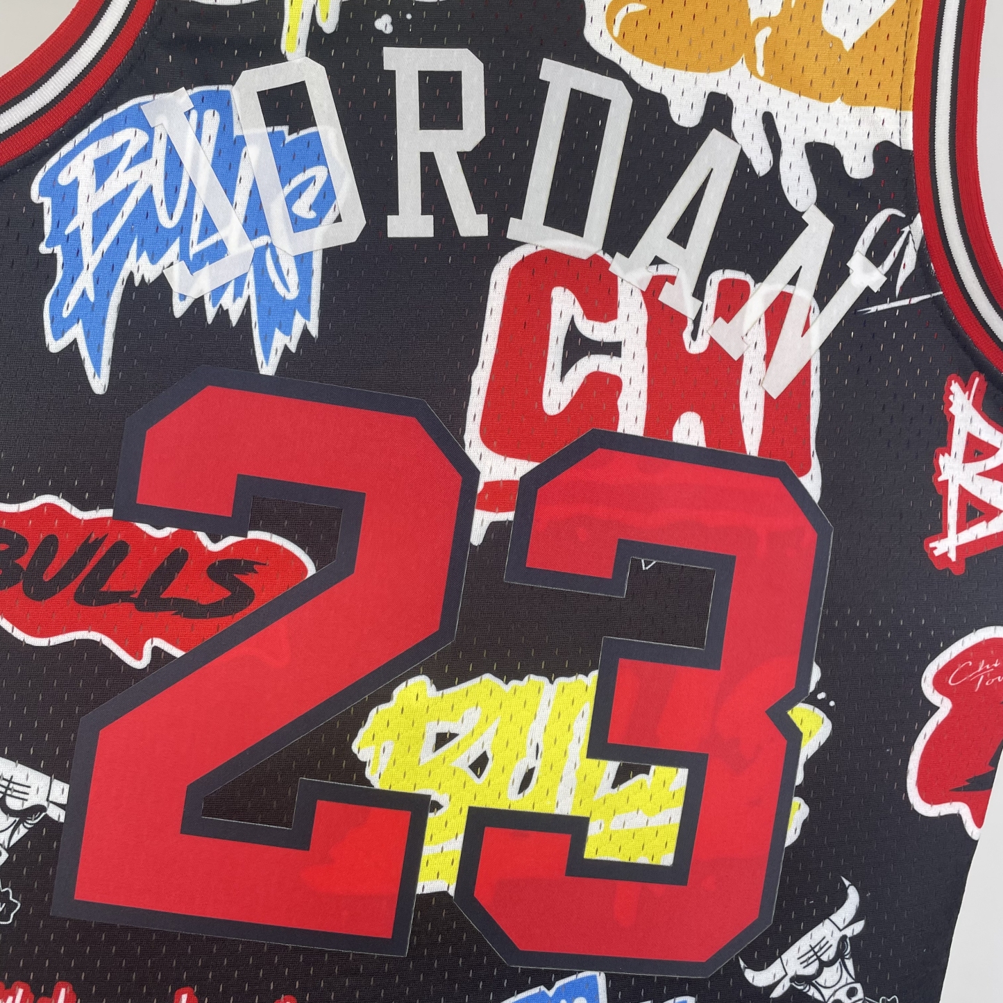 MN Heat Pressed Vintage Jersey: SW Bulls 97/98 Graffiti No.23 Jordan