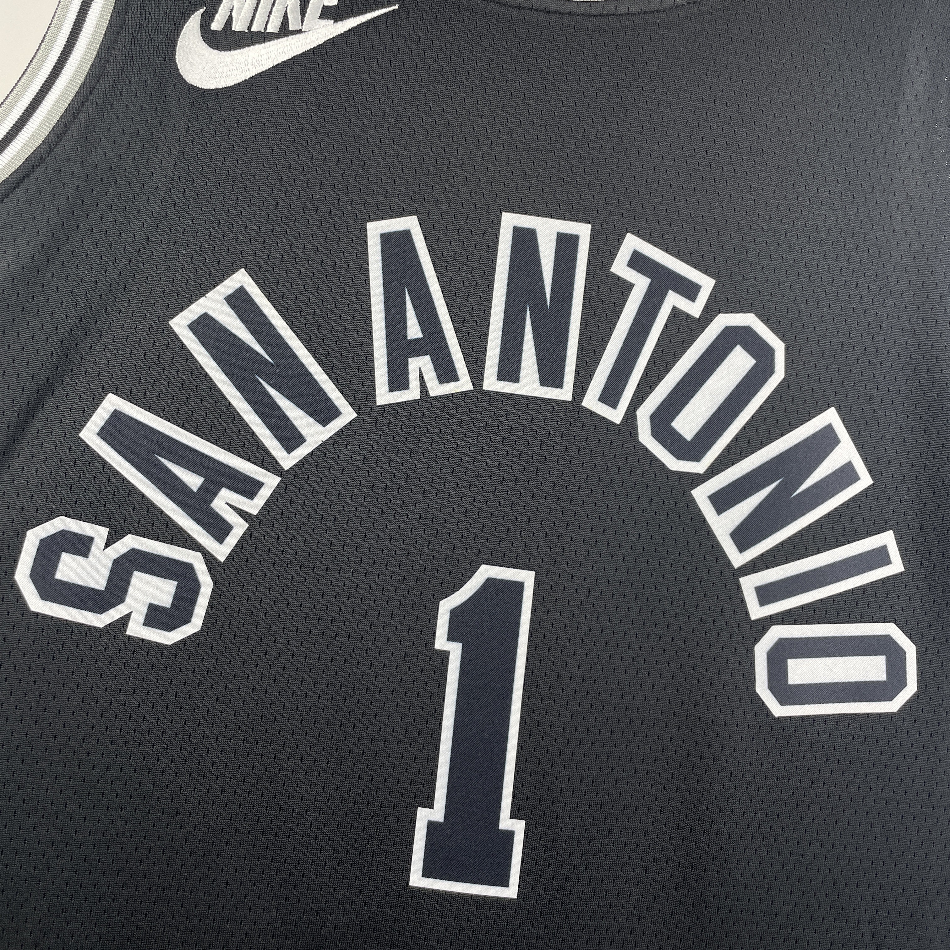 2023 NBA Santonio Spurs black Heat pressed classic version jersey S-XXL