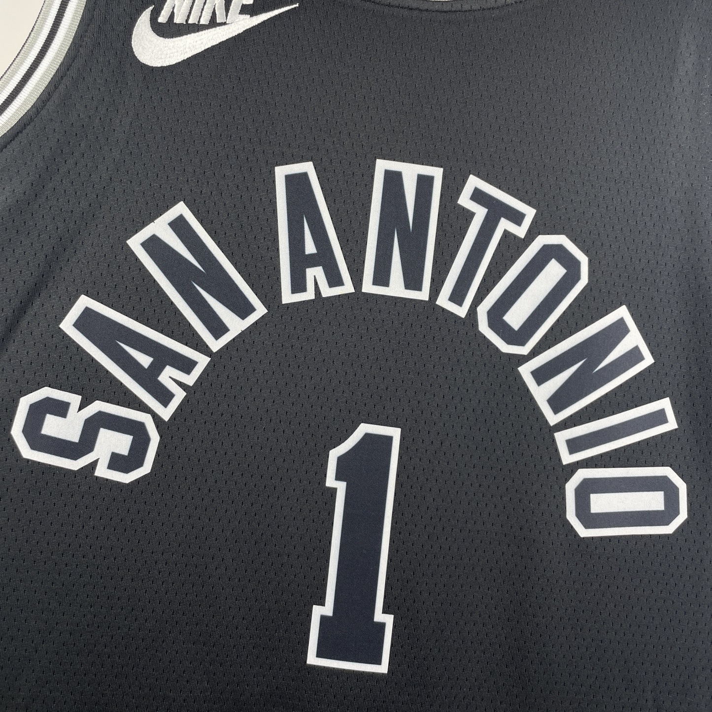 2023 NBA Santonio Spurs black Heat pressed classic version jersey S-XXL