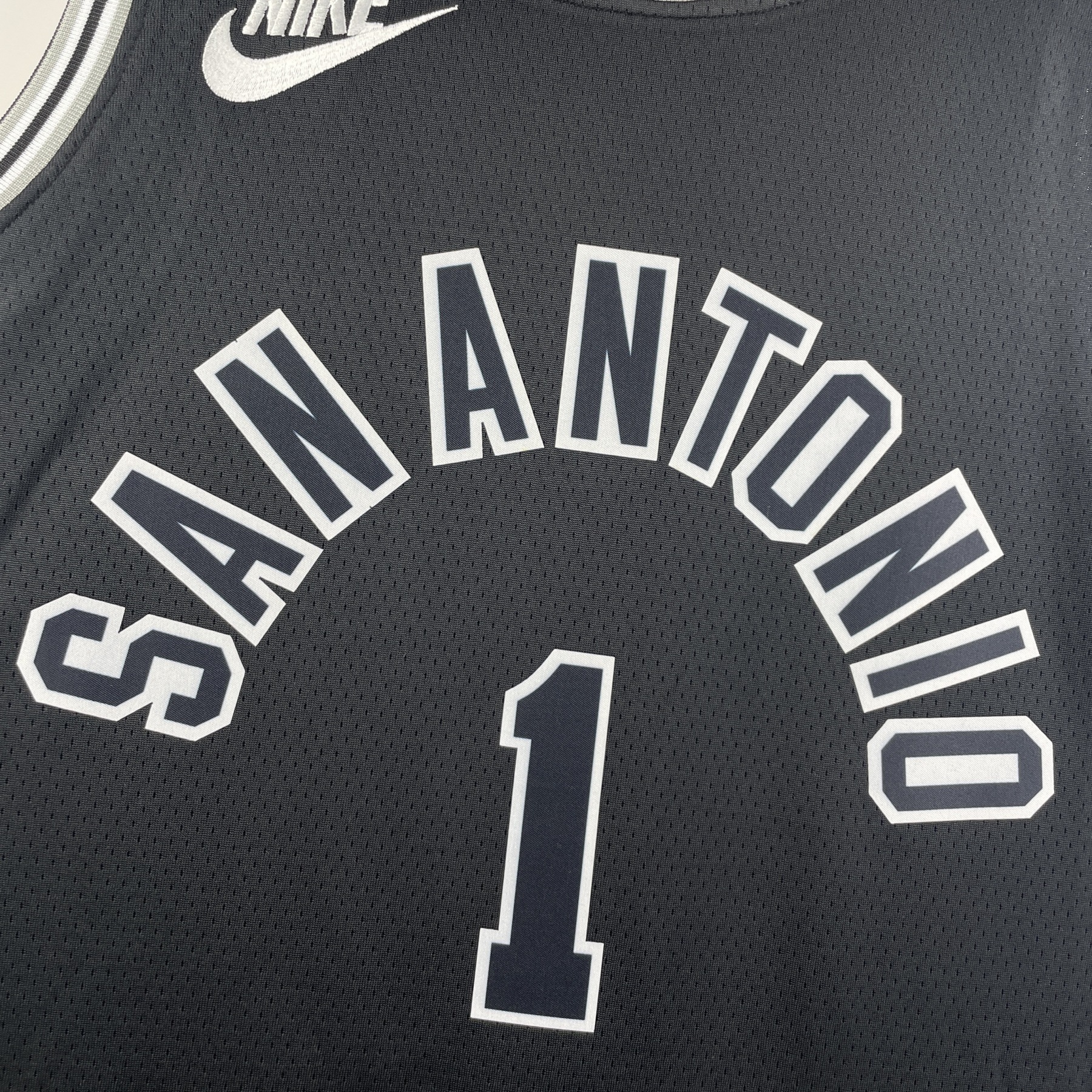 2023 NBA Santonio Spurs black Heat pressed classic version jersey S-XXL