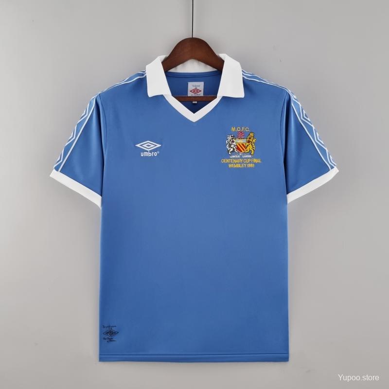 Retro Manchester City 81/82 Home Soccer Jersey