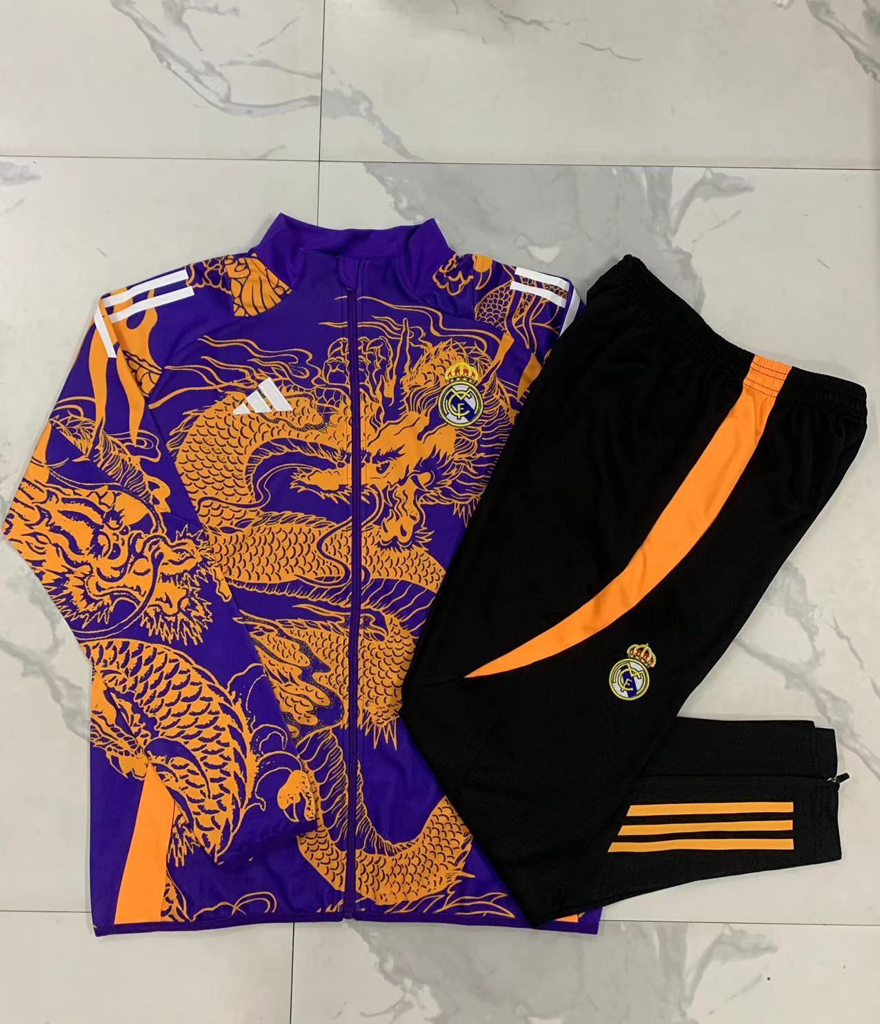 24/25 re@l Medrid Purple dragon Full-Zip Jacket Suit