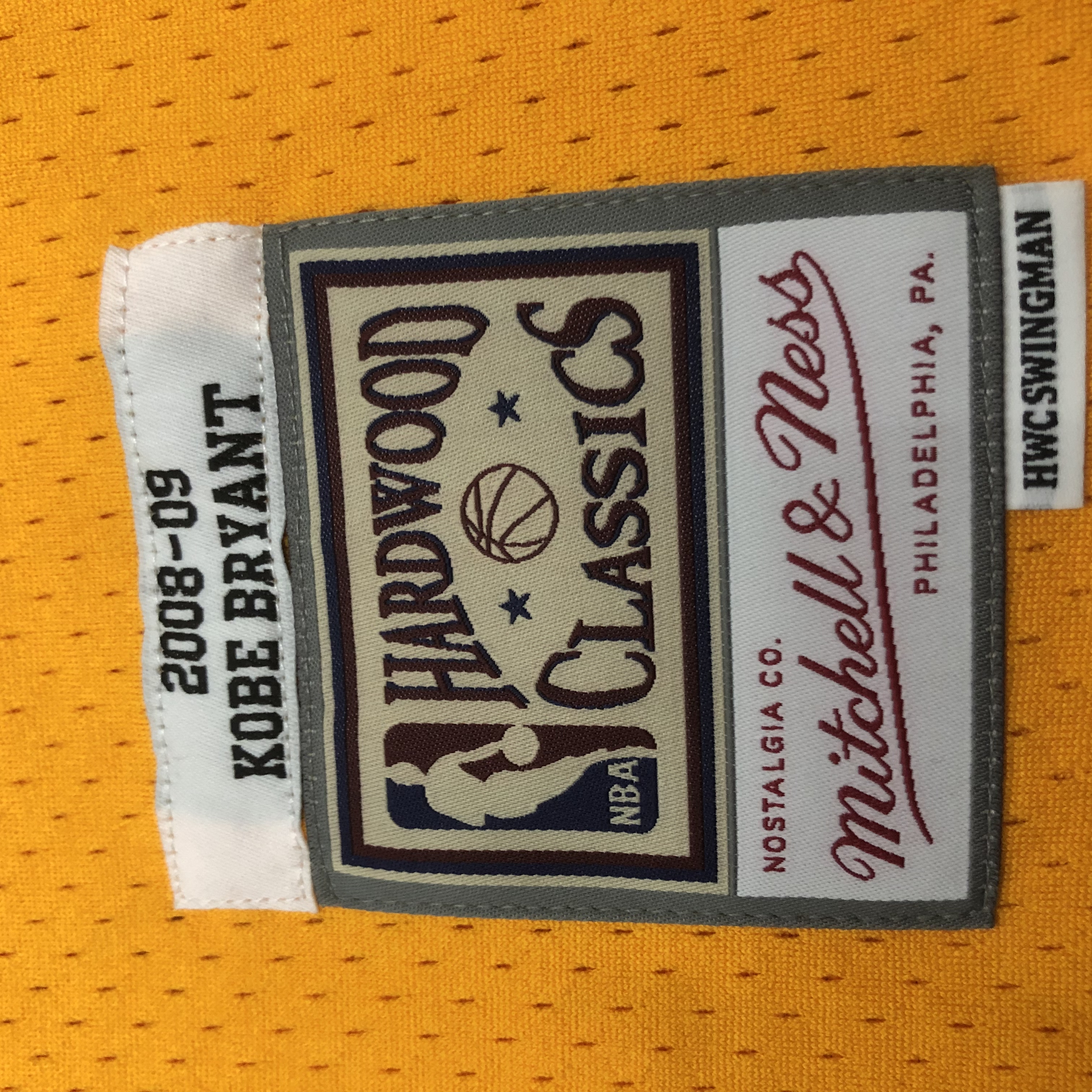 08/09 NBA Los Angeles Lakers KOBE yellow Heat pressed retro version jersey S-XXL