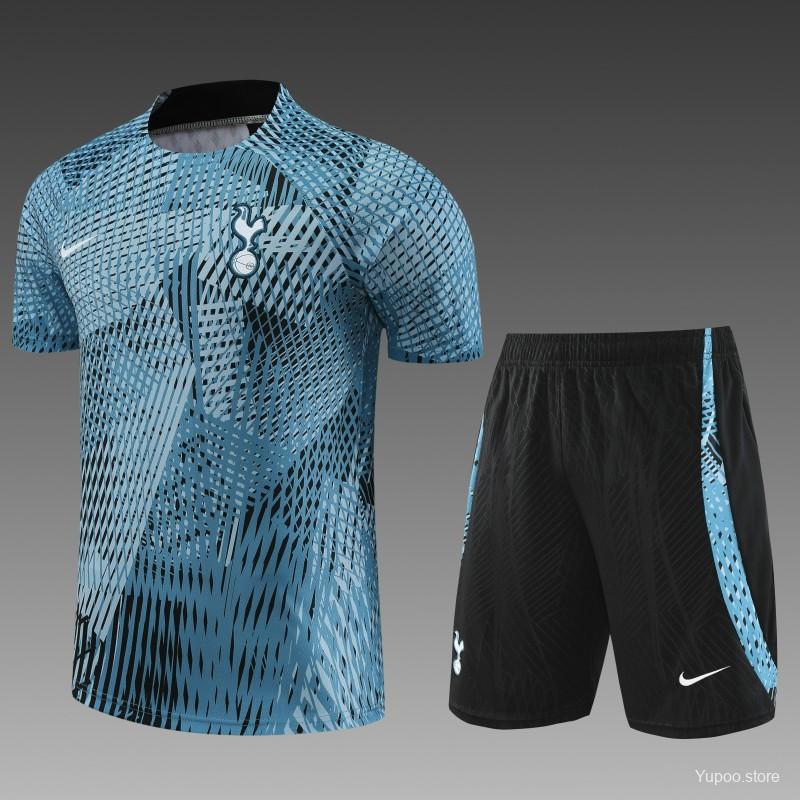 23/24 Totteham Hotspurs Navy Stripe Navy Short Sleeve+Shorts