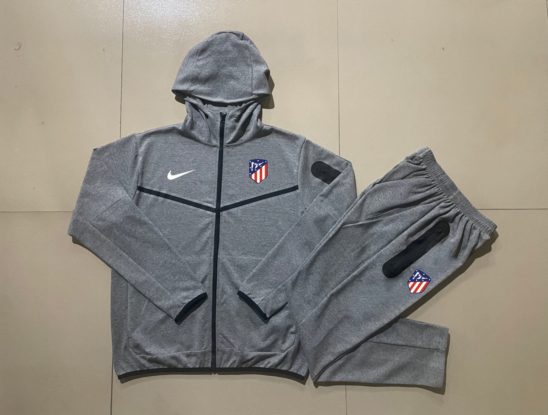 24/25 Atletico Madrid grey training jacket with hat S-XXL