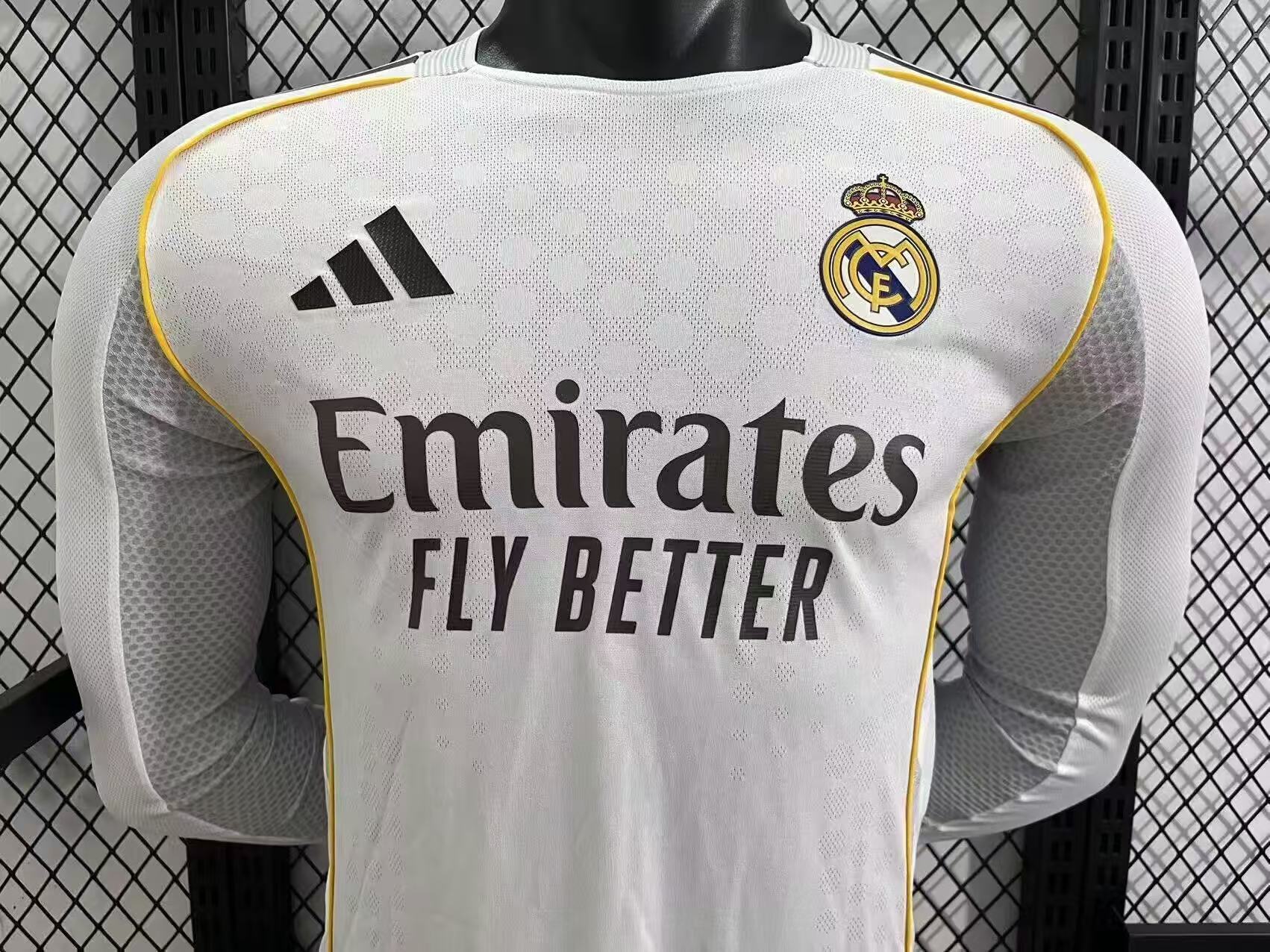 25/26 re@l Medrid home long sleeve player version S-4XL