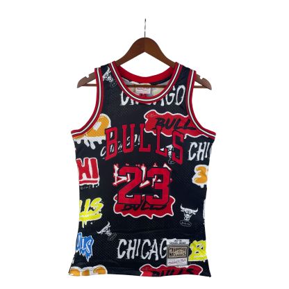 MN Heat Pressed Vintage Jersey: SW Bulls 97/98 Graffiti No.23 Jordan