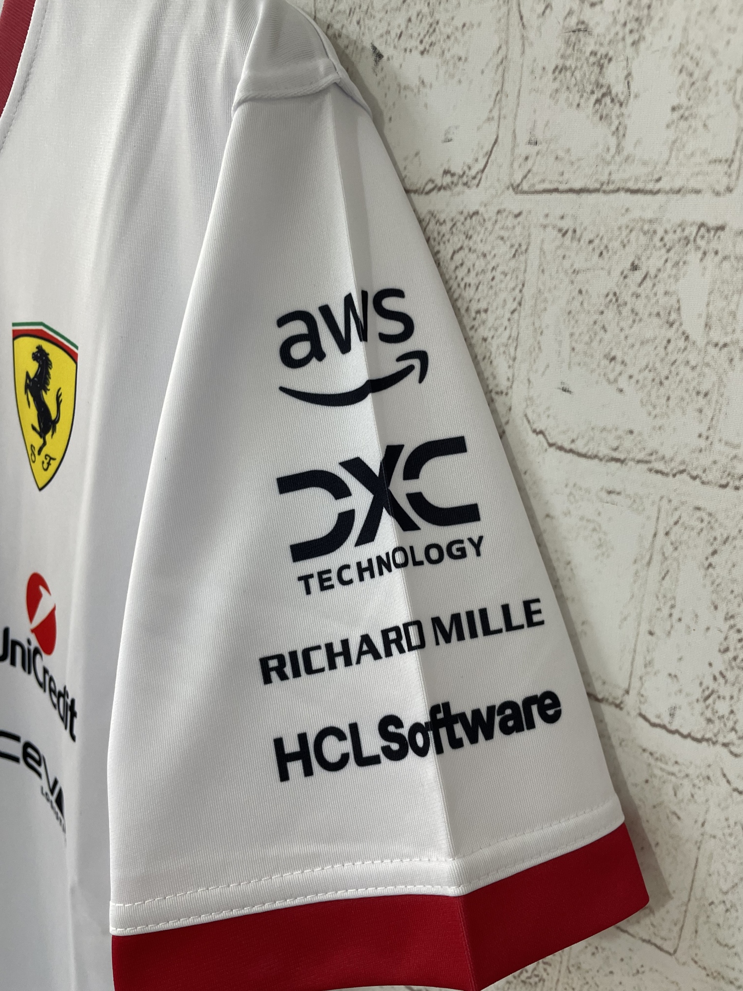 2025 Ferrari F1 white jersey