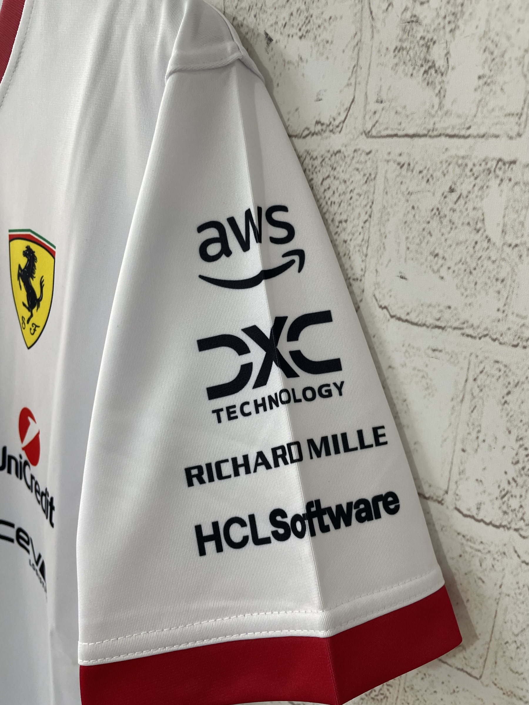 2025 Ferrari F1 white jersey